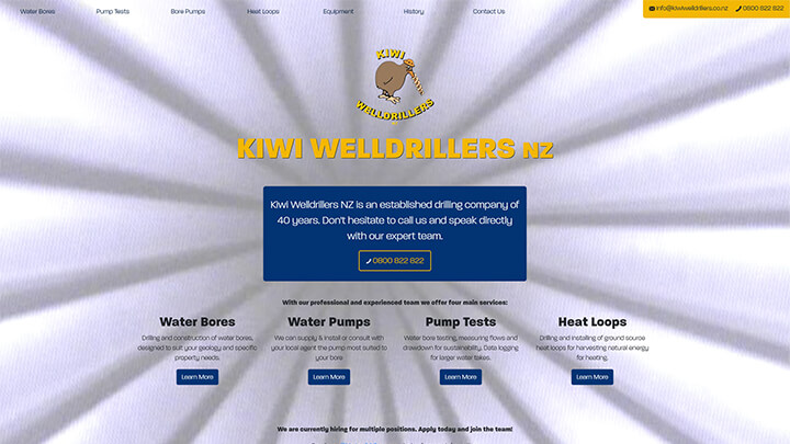 completed website screenshot